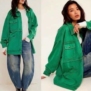 We The Free Dawson Chore Vibrant Green Utility Jacket